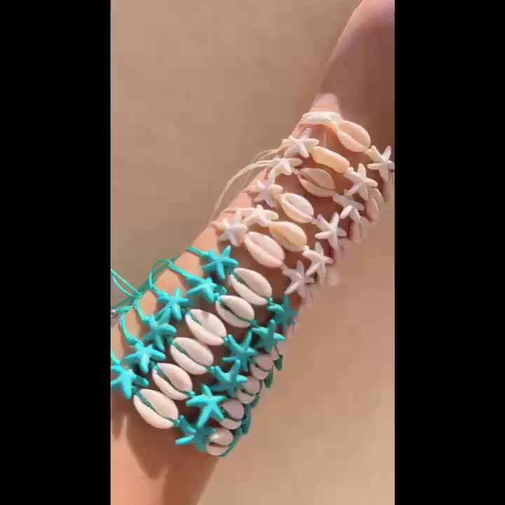 12pc Ocean-Themed Bohemian Style Beach Bracelet Set